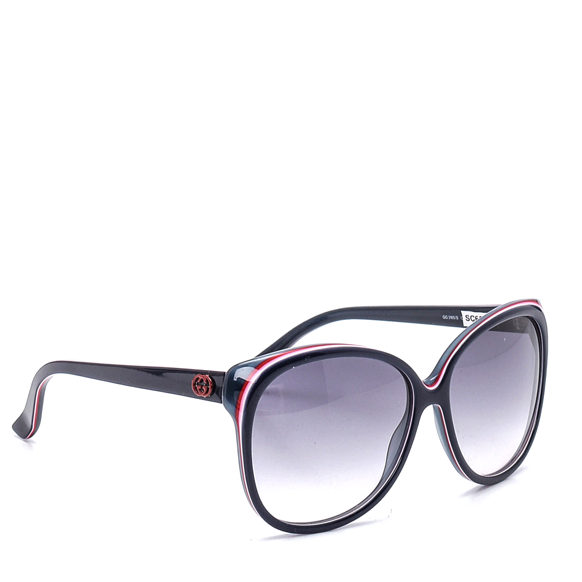 Gucci - Navy Blue Rectangle with Tortoise Shell Sunglasses